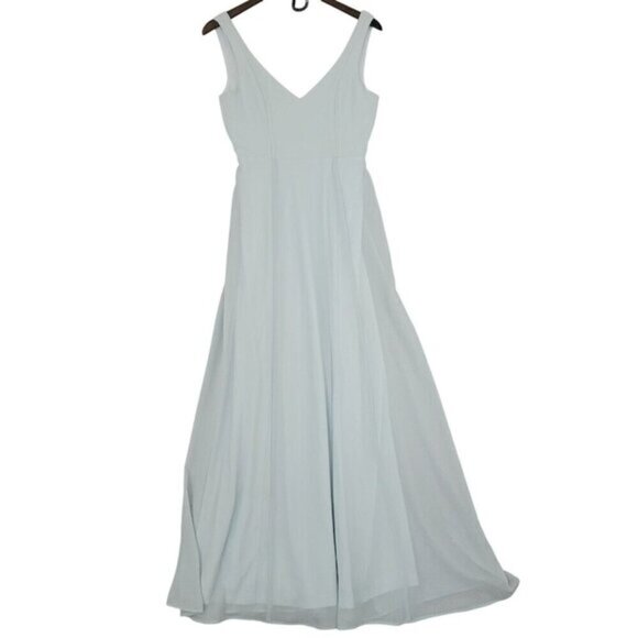 Show Me Your Mumu Fit & Flare S Light Blue Sleeveless V-Neck Maxi Dress ‎ 25CT - Picture 1 of 10